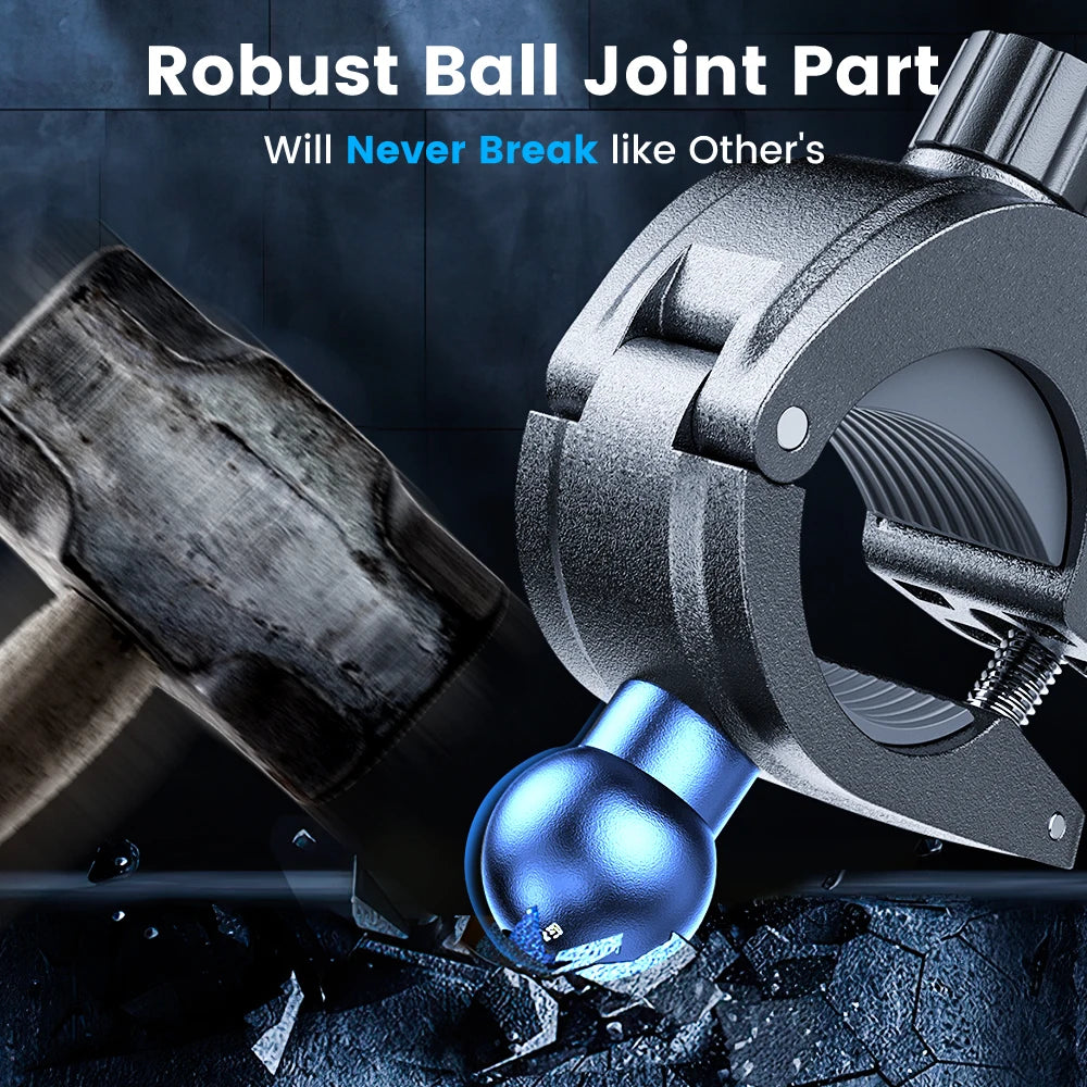 Joyroom Universal Bike Phone Holder 360° View Bicycle Phone Holder for 4.7-7 inch Mobile Phone Stand Shockproof Bracket GPS Clip.