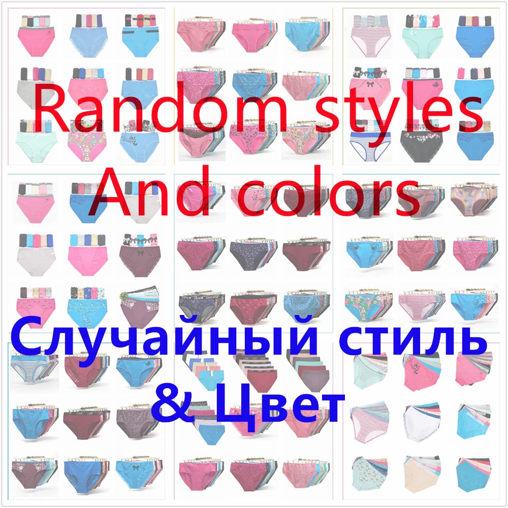 Underwear Women Panties Cotton Mid Rise Butterfly Soft Sexy Briefs Ladies Knickers Plus Size for Women 3 Pcs/lot.