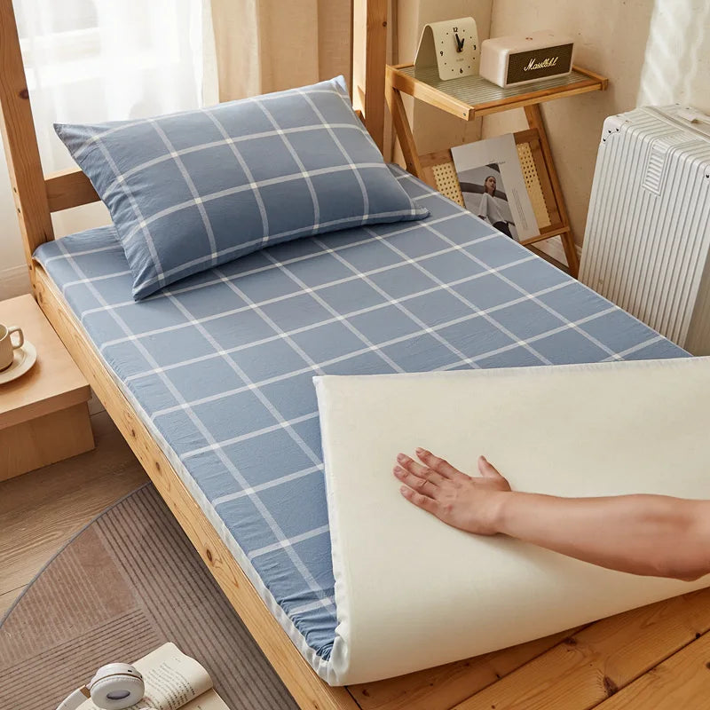 2025 new cotton washed cotton student dormitory mattress cover all-inclusive zipper mattress single piece without filler.