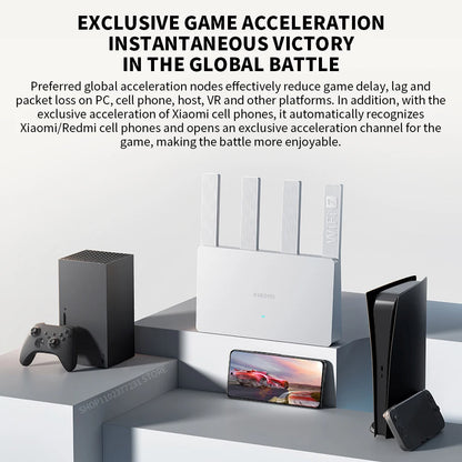 2024 Xiaomi Router BE3600 WiFi7 2.4/5GHz Duan Bands 160Mhz 3570Mbps Mesh Networking Gaming Acceleration 2.5G Ethernet Port.