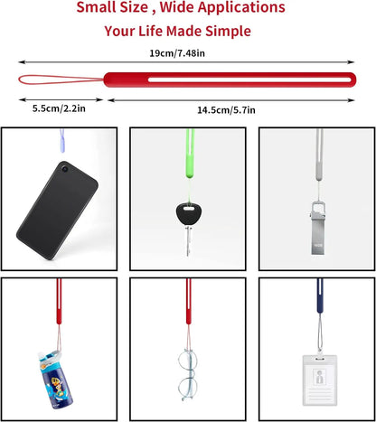Silicone Wrist Straps Mobile Phone Strap Charms Cute Lanyards for Iphone Strap Camera Keys Cord Lanyard Key Chains Hanging Rope.
