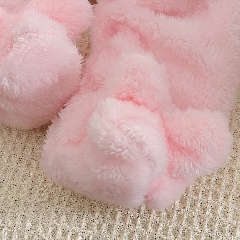 Herbst und Winter Neue Baby Plüsch Klettern Kleidung Baby Warme und Dicke Cartoon Hund Kaninchen Nette Baumwolle Kleidung für 0-2 jahre