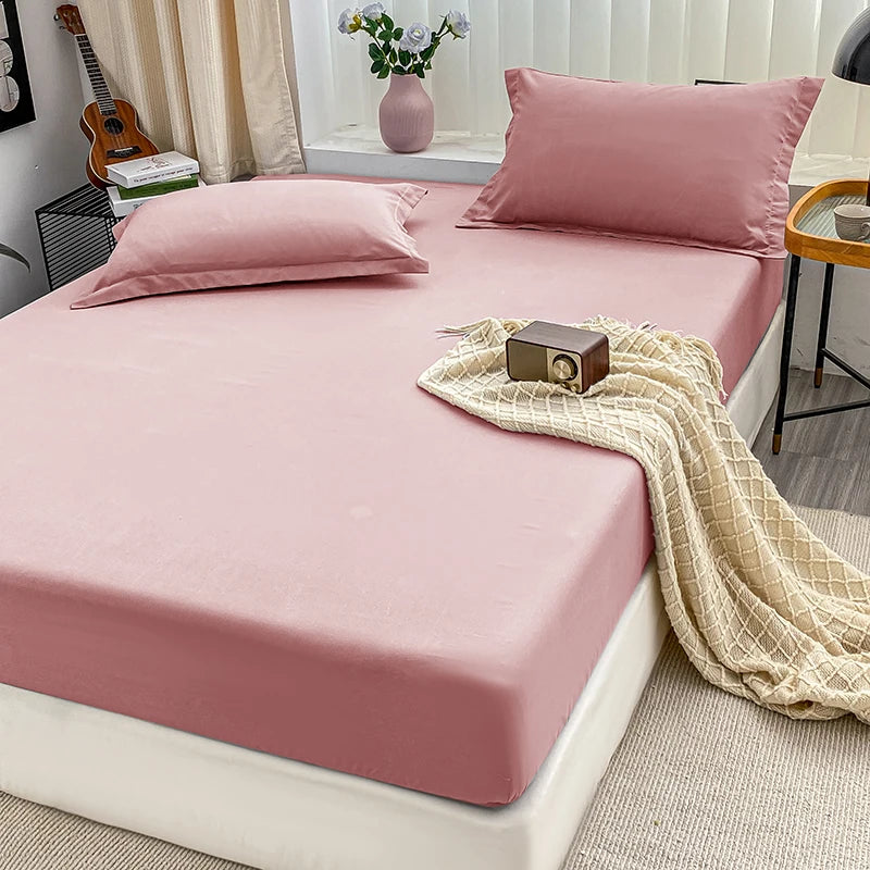 1PC solid color bed cap anti-slip protective cover dust covered sheet.