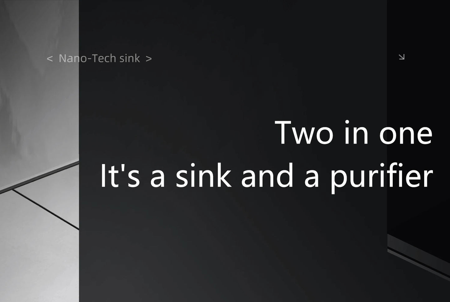 ASRAS Kitchen Sink Stainless Steel Nano Grey Kitchen Sink with Built-in Food Purifier, Hidden Cover & Adjustable Lift Faucet