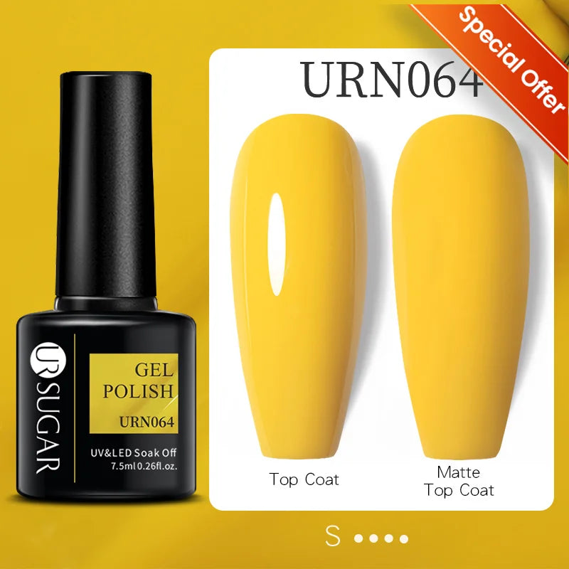 UR SUGAR 7/7.5ml Summer Blue Silver Gel Nail Polish Semi Permanent High Quality Soak Off UV LED Varnishes Nails Art Manicure