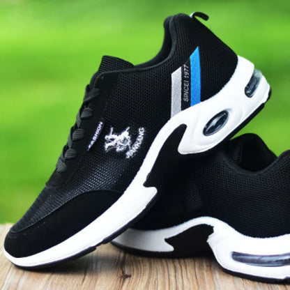 Brand Men's Sneakers Versatile Air Cushion Running Shoes Men Platform Leather Vulcanized Shoes Breathable Men Casual Sport Shoes.