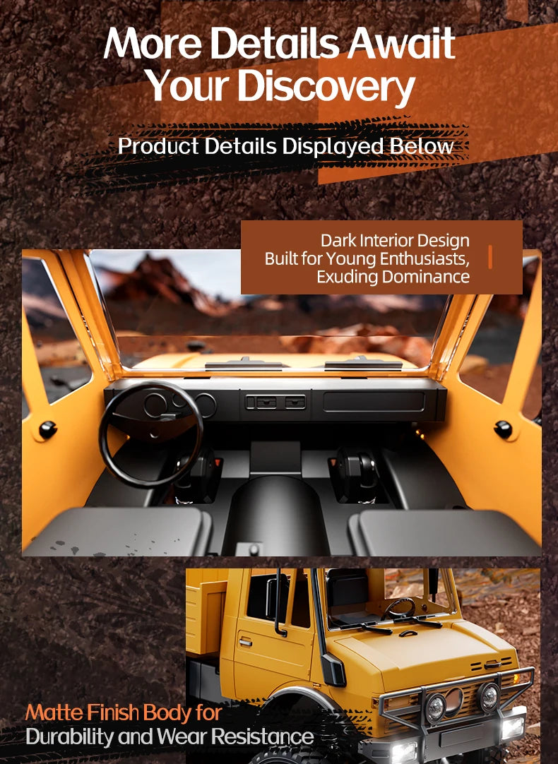 C8823 6WD RC Car 1/18 Off-road Remote Control Vehicle 2.4G High Speed Climbing Transport Rescue Crawler Model Toys for Children