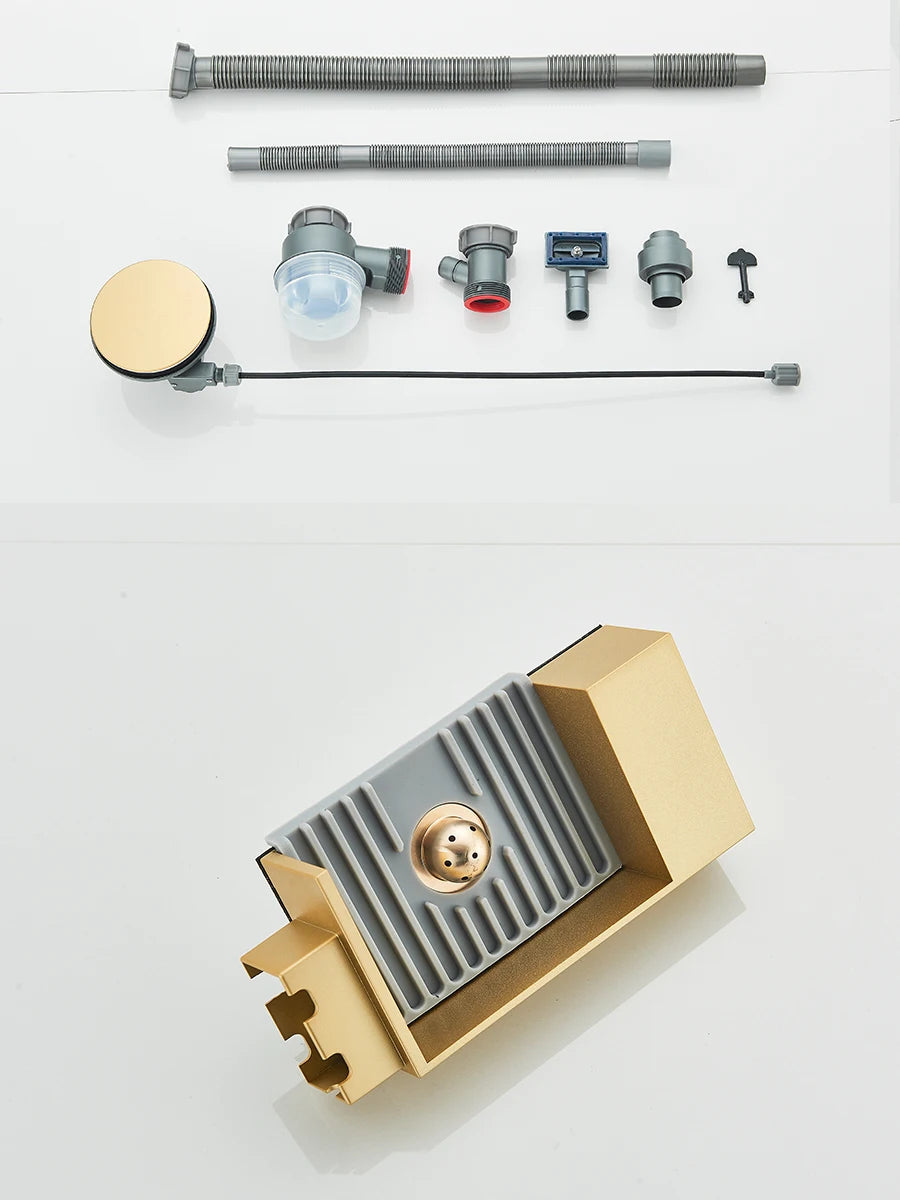 Große 304 Küchenspülen, 75 x 45 cm, Edelstahl, Küchen-Wasserfall-Waschbecken, Digitalanzeige, großes Einzelwaschbecken, Geschirrspüler-Wasserhahn