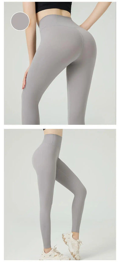 Women's High Waist Butt Lift Yoga Pants - No Camel Toe, Buttery Soft Naked Feeling, Peach Hip, Seamless Gym Running Leggings