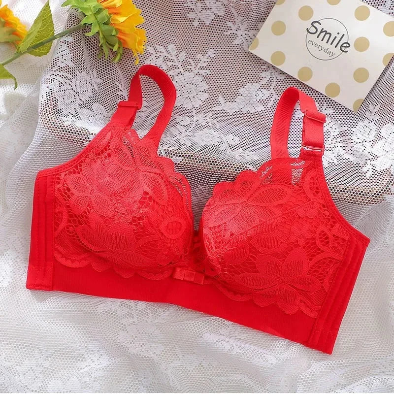 Thickened Extra Thick 12cm Small Chest Flat Chest Gathered Bra No Steel Ring Extra Thick 8cm Bra Closed Breast Sexy.