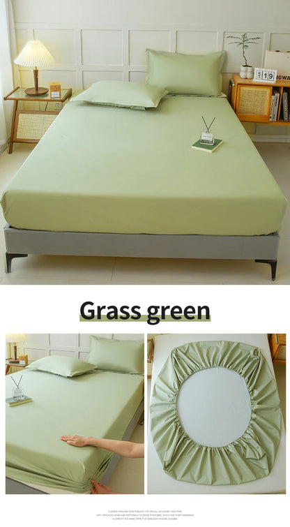 Waterproof Fitted Bed Sheet With 360 Elastic Band Mattress protector Cover Bedspreads for Single Double King Queen Size Bedsheet