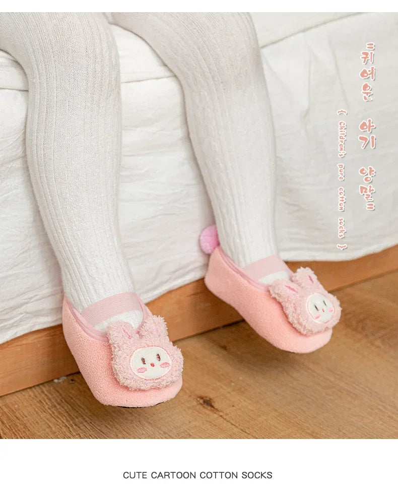 Lovely Infant Slippers Toddler Kids Boy Girl Knit Crib Shoes Warm Cute Cartoon Anti-slip Prewalker Newborn Slippers Baby Shoes