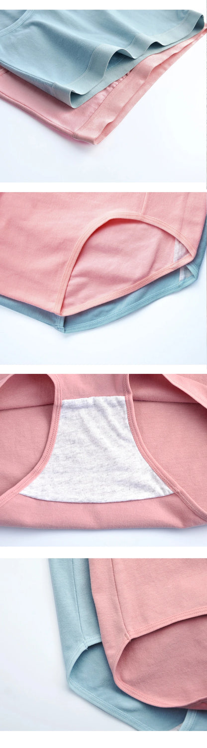 FallSweet 5Pcs/Lot Cotton Panties for Women Plus Size Underwear High Waist Comfortable Female Underpants Sexy Lingerie M-XXXL.