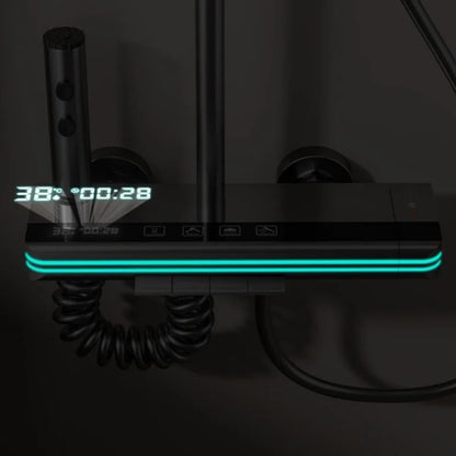 Shower Faucet Full Set Temperature Smart Digital Display Bathroom Shower System with Light Hot Cold Mixer For Bathroom