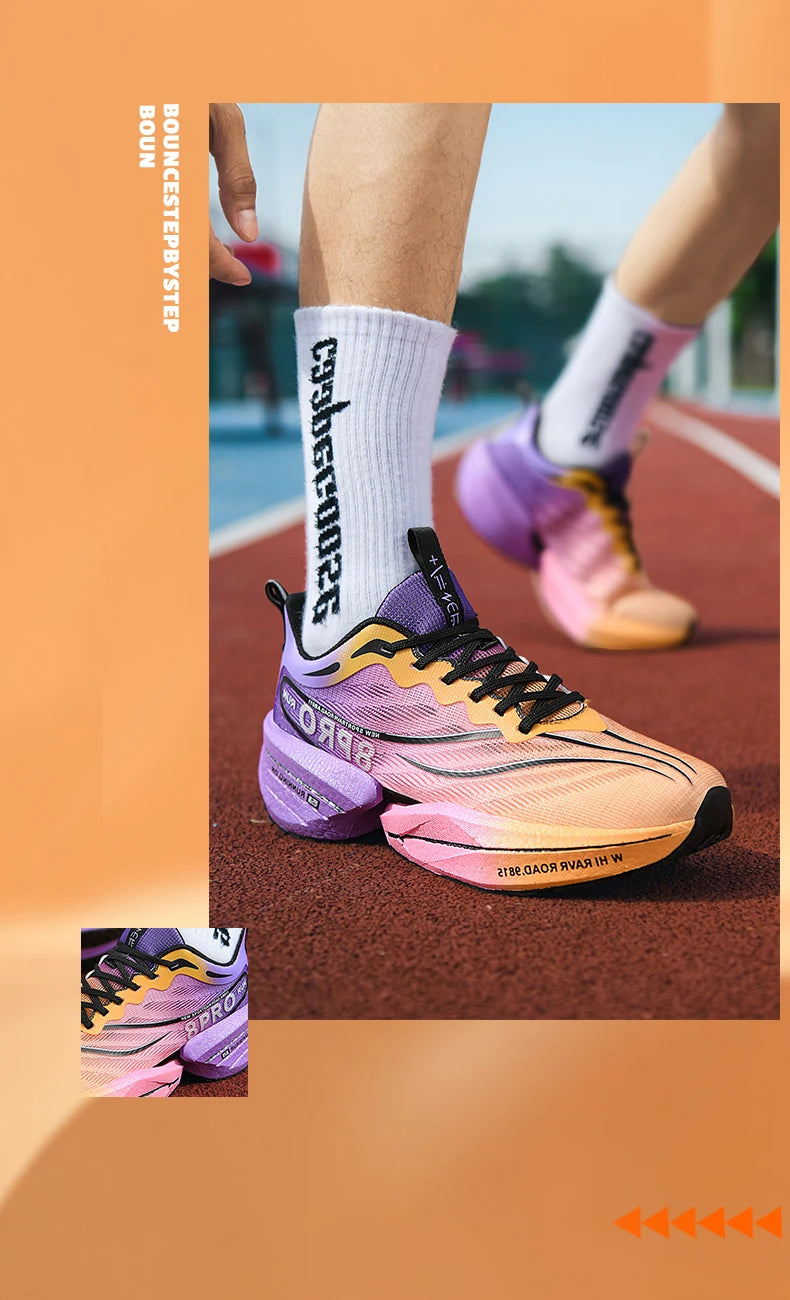 Neue männer Turnschuhe Hohe Qualität Carbon Platte Laufschuhe Stilvolle Atmungsaktive Casual Sportschuhe Männliche Trainer Tennis Schuhe.