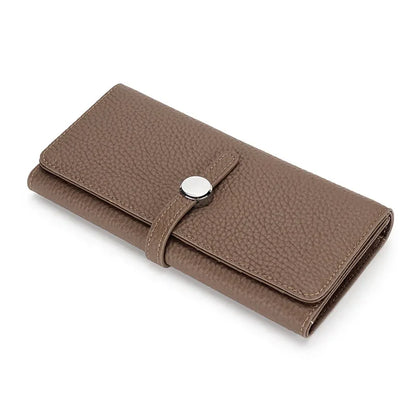 Genuine Leather Wallet Women Long Clutch Fashion Luxury Brand Ladies Purses Card Holder Zipper Coin Pocket High Quality Billfold