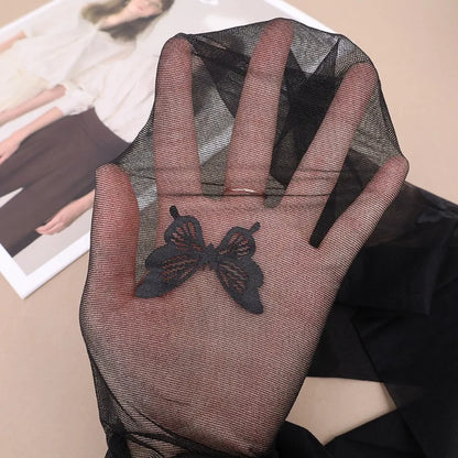 Women Butterfly Print Tights Pantyhose Spring Summer Black Nylon Ultra-thin Stockings Hosiery Spicy Girl Party Club Stockings.