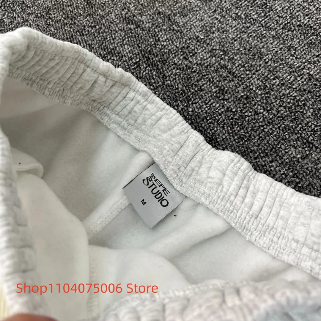 Pepe Studio Fleece-Lined Elastic Waist Jogger Pants Winter Warm Soft Loose Fit Sweatpants with Drawstring for Women Men