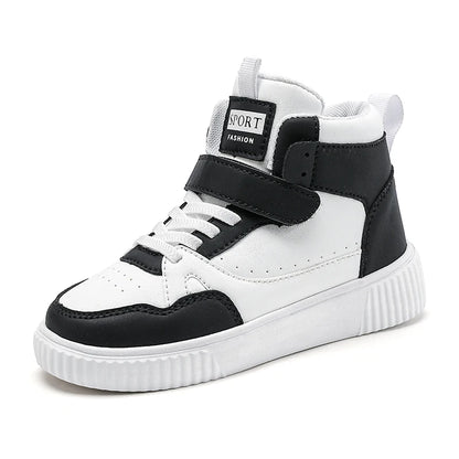 autumn boys sneaker high top children shoes luxury leather basketball shoes kids PU tennis sports shoes for boy size 28-39.
