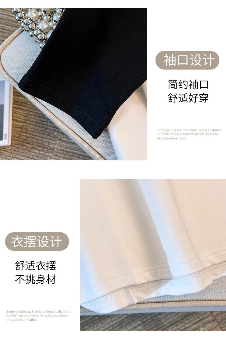 175kg plus size Damen büste Frühling Herbst lockeres Oberteil Rundhals bedrucktes Langarm-Sweatshirt 4xl 5xl 6xl 7xl 8xl 9xl.