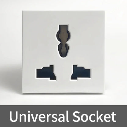 Wandmontage 1 Gang 2 Gang 8 mm Edelstahl-Panel-Buchse 13 A Schalter Computersteckdose Telefonsteckdose Thai US UK EU Frankreich