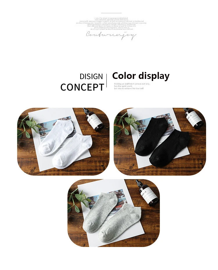 10/20/30Pairs Socks Men Women Boat Socks Thin Breathable Comfy Sweat-absorbing Ankle Socks Unisex Casual Plain Color Short Socks.