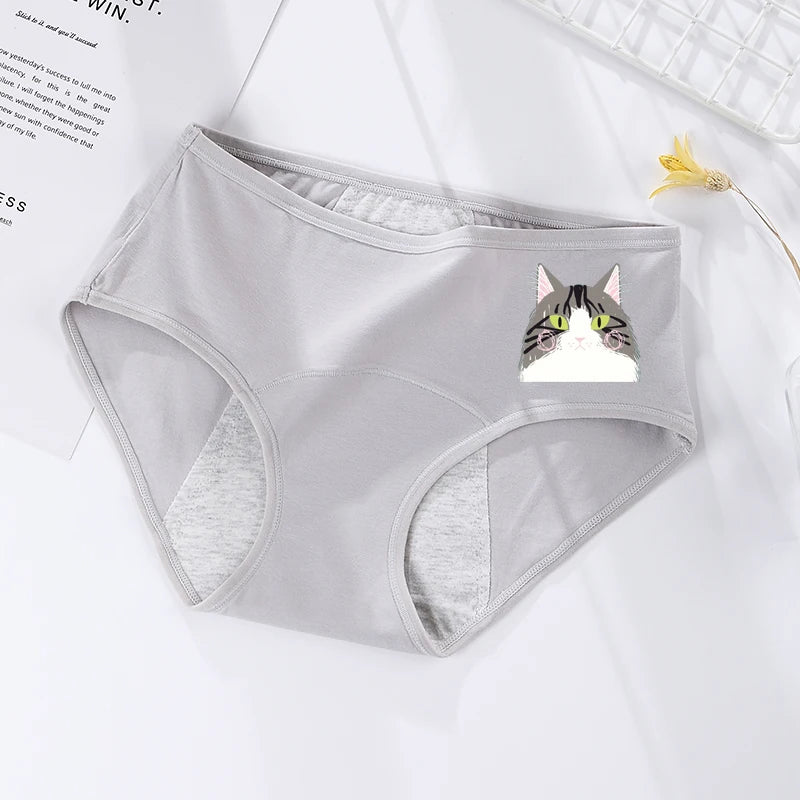 Women's menstrual briefs large flow postpartum water absorption leakproof briefs women's pure cotton menstrual briefs lingerie