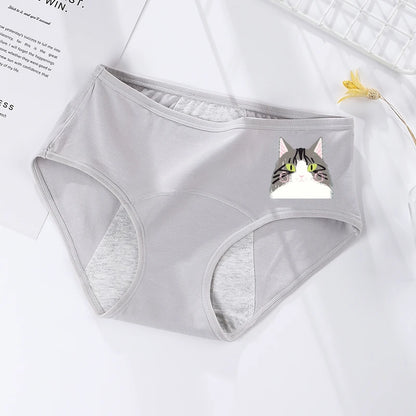 Women's menstrual briefs large flow postpartum water absorption leakproof briefs women's pure cotton menstrual briefs lingerie