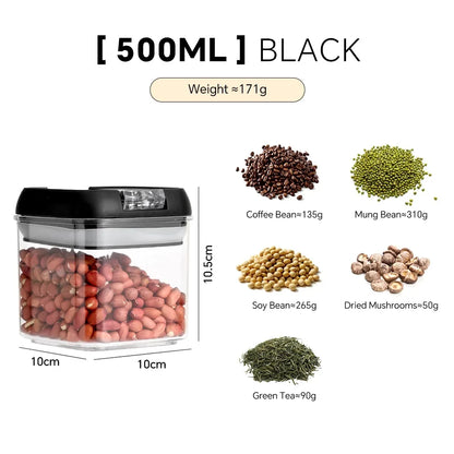 FAIS DU Food Storage Jar With Lid Kitchen Container Kitchen Organizer Stackable Dustproof Moisture Resistant Kitchen Accessories.