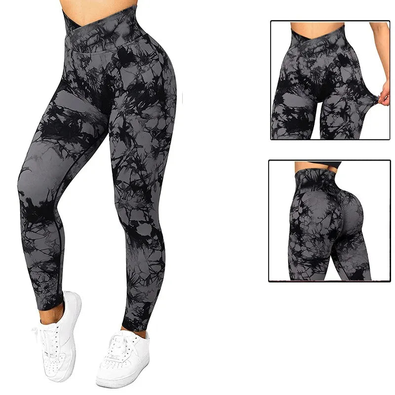 Tie Dye Fitness Legging Frau Push-Up Workout Sport Leggings Frauen Scrunch Butt Weibliche Outfit Gym Nahtlose Legging Hosen