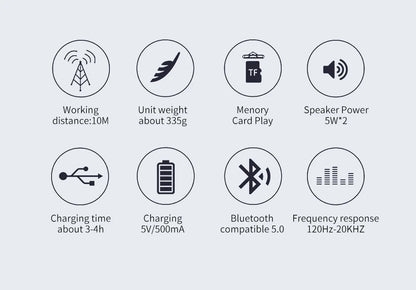 Bluetooth Speaker T&G TG117 Portable TWS Sound Box Waterproof Loudspeaker Outdoor Stereo Surround Speakers Support TF FM Radio.