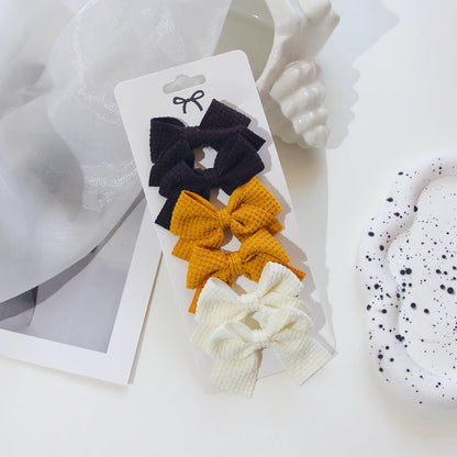 6/10Pcs/Set 2025 Fashion New Cute Ribbon Bowknot Hair Clips for Kids Handmade Baby Girls Hair Accessories