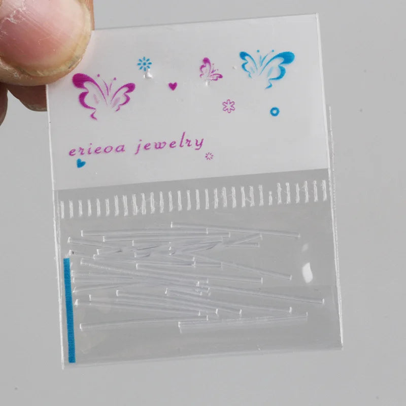 Invisible Plastic Soft Stud Earrings Hypoallergenic Simple Transparent Earring Piercing Retainer Ear Studs Pins Jewelry.