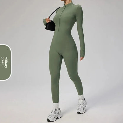Tianyi High-Intensity Fitness Long-Sleeve Yoga Bodysuit Sensation Tight-Fitting Sportswear for Women Made in China