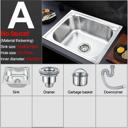 Verdickter Einzelschlitz aus Edelstahl 304 mit Halterung zum Aufhängen an der Wand, Waschbecken, Balkonbecken, Küchenwaschbecken, Waschbecken