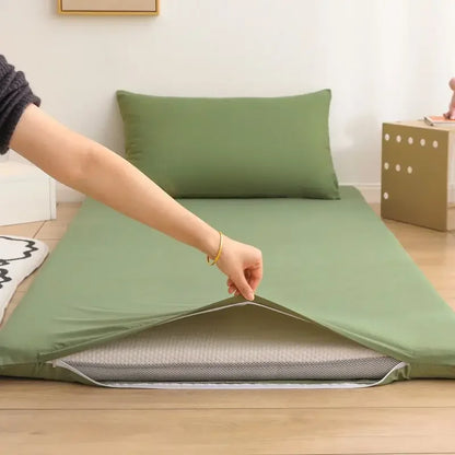 WASART 360° fully enclosed with zipper mattress protector cover student baby single double bed sheet protection pad 90/150cm