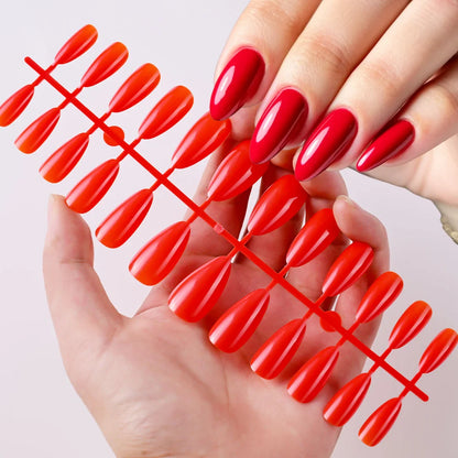 120Pcs Glossy White Almond Press on Nails Medium Full Cover False Nail Tips for Women Elegant Nail Art Extension Fake Fingertip.