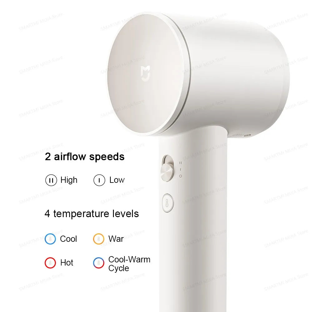 2025 New XIAOMI MIJIA High-Speed Hair Dryer,110000rpm,62m/s Powerful airflow,8 Airflow Mode,347g 4 Color,CN Version With Adapter.