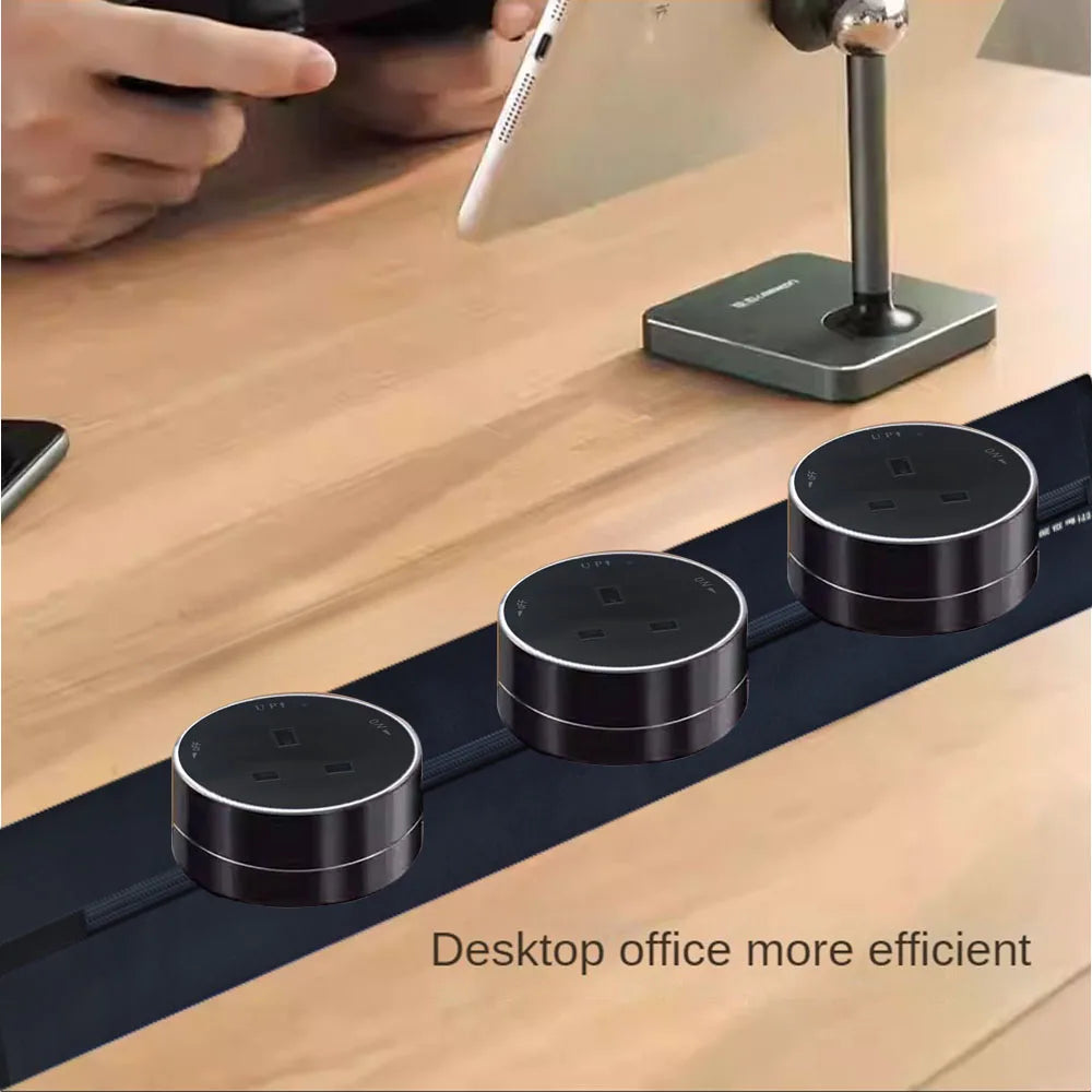 MANLEIKE Schienensteckdose UK EU US-Standardschiene zur Wandmontage, abnehmbarer Universalstecker für Haushaltsgeräte, Leistung 8000 W mit USB-Anschlüssen.