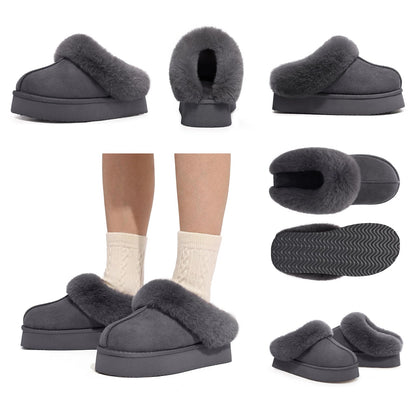 Eyriphy, Größe: 36-37 bis 46-47, Winter-Baumwollschuhe/ Pelzig/ Plateauschuhe/ Damenschuhe/ Hausschuhe Herren/ Baumwollhausschuhe Damen.