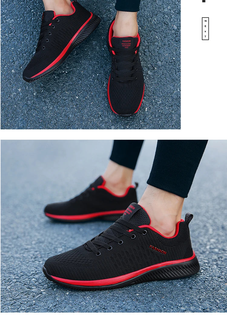 Men Running Shoes Breathable Light Comfortable Men's Casual Shoes Tenis Outdoor Slip On Walking Sneakers.