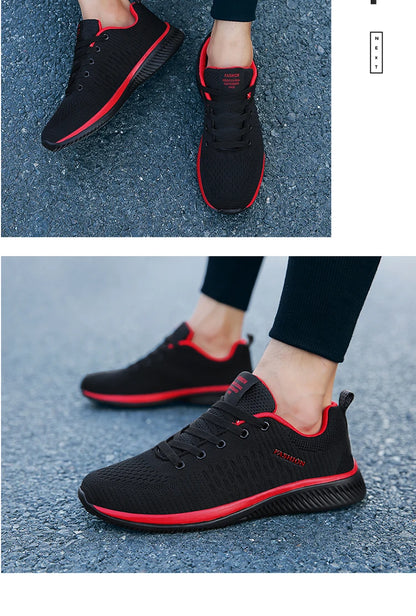 Men Running Shoes Breathable Light Comfortable Men's Casual Shoes Tenis Outdoor Slip On Walking Sneakers.