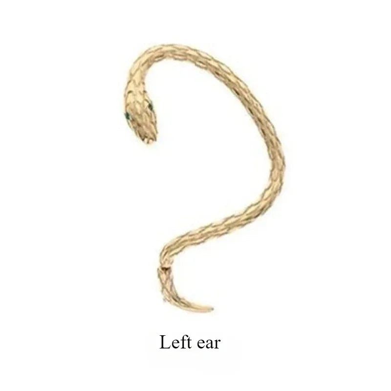 Snake Earring Clips Without Piercing Punk Non Pierced Clip Earrings Ear Cuffs for Women Men Fake Piercing Jewelry