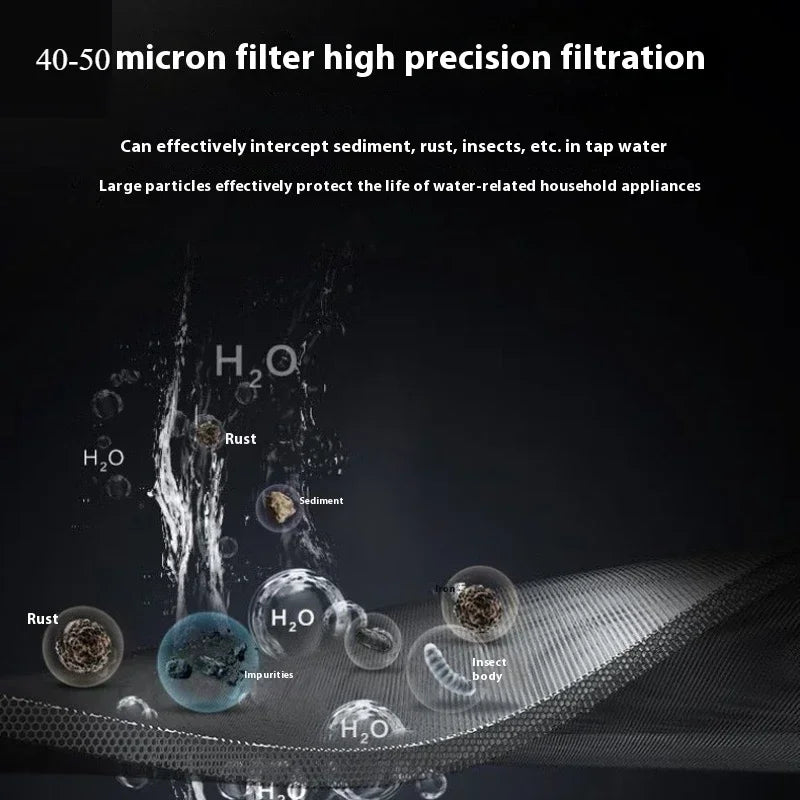 Pre filter household well water whole house household water purifier 304 stainless steel high flow backwashing water filter.