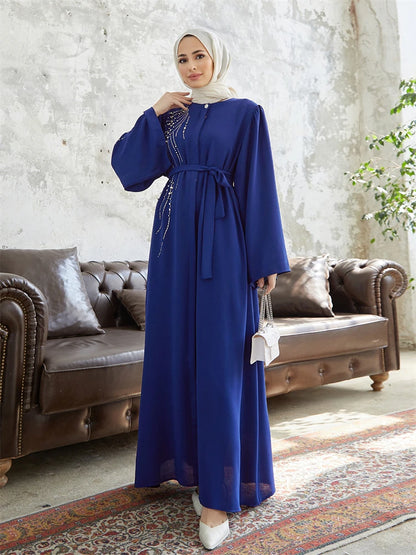 Ramadan Eid Dubai Elegant Abaya Kebaya Islam Muslim Kaftan Modest Dress For Women Robe Musulmane Caftan Marocain Femme Vestidos.