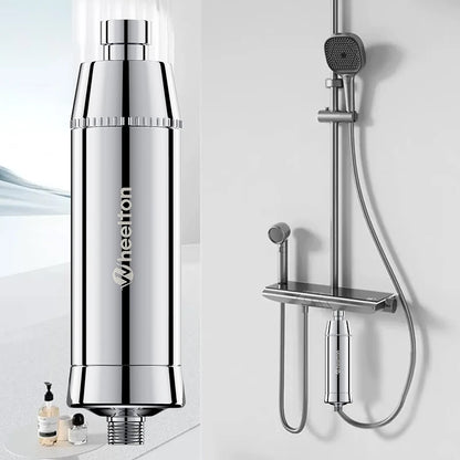 Wheelton SPA Bathing Remove Chlorine Water Filter Purifier Shower Filtration Soft Water Attach Extra 3 Cartridges.