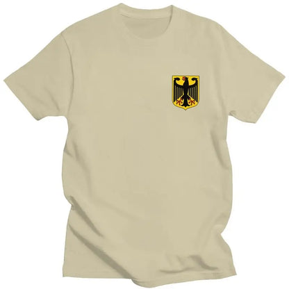 Custom Male Coat Of Arms Of Germany T Shirt Short Sleeve Cotton Tshirt T-shirt Leisure German Flag Eagle Tee Slim Fit Clothing.
