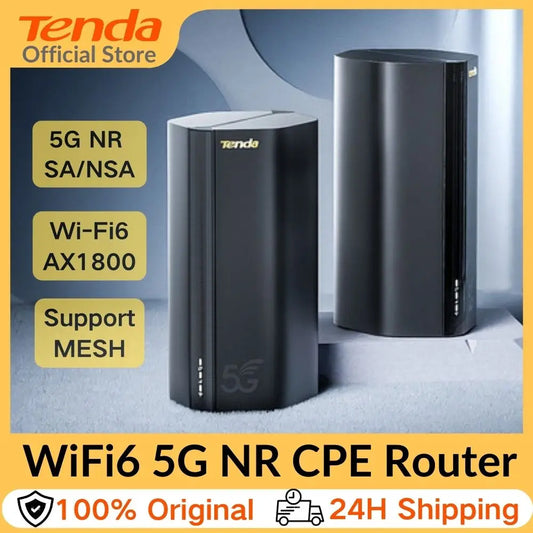 Tenda 5G SIM CPE Router AX1500 AX1800 Wi-Fi 6 wireless modem WiFi Hotspot 5G/4G/3G Multi-Mode 2.4Ghz 5Ghz Mesh Router SIM Card.