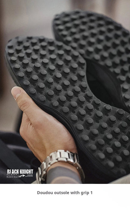 Maden Frühling Vintage Dickbesohlte Patchwork Schwarze Sneakers Lässige atmungsaktive Joggingschuhe Low-Top-Schnürschuhe Sportliche Sommerschuhe.