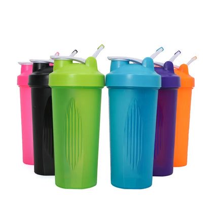 600ml Portable Protein Powder Shaker Bottle Leak Proof Water Bottle for Gym Fitness Training Sport Shaker Mixing Cup with Scale.